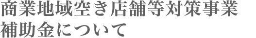 商業地域空き店舗等対策事業補助金