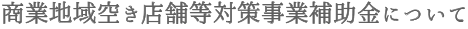 商業地域空き店舗等対策事業補助金